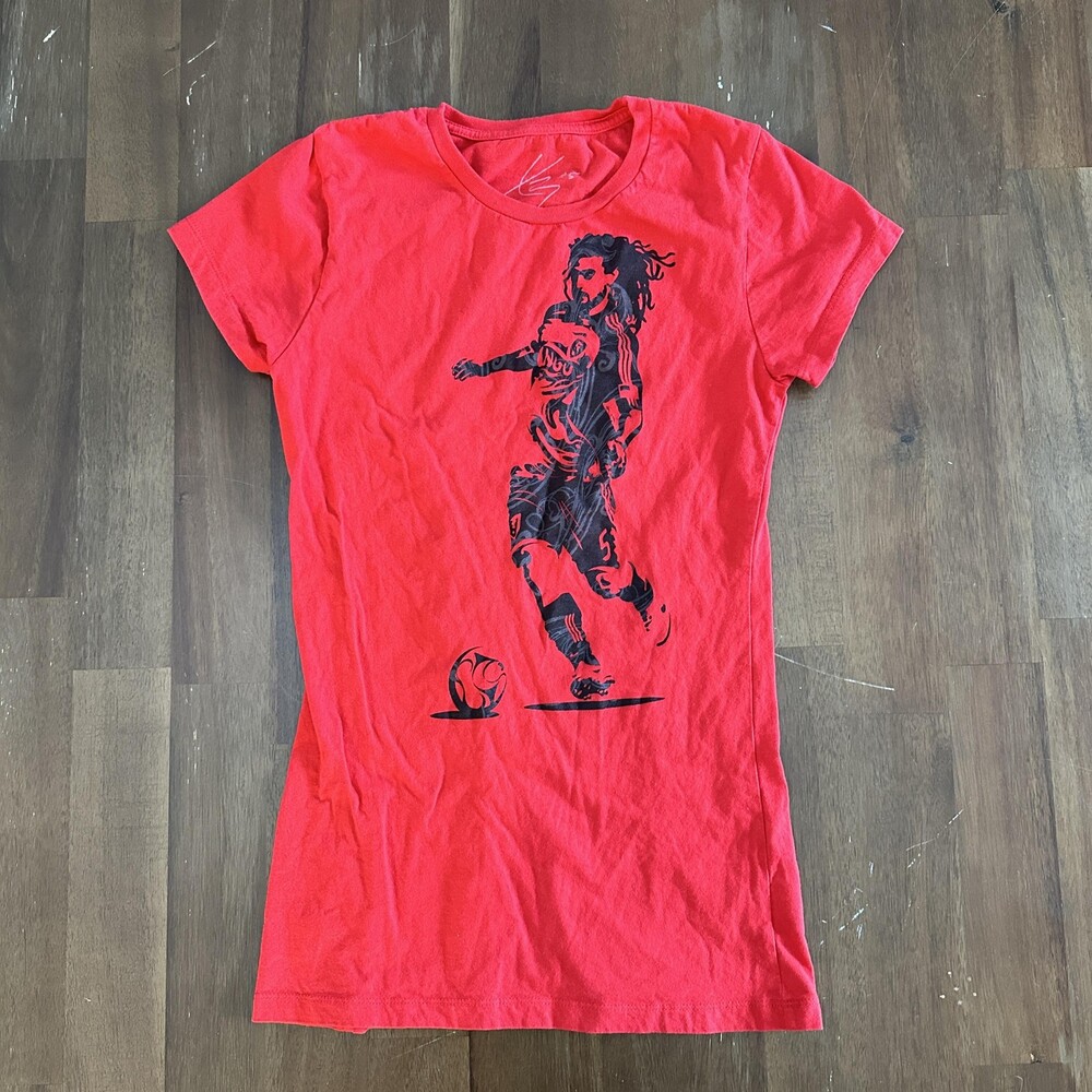 Kyle Beckerman T-Shirt Womens Small Red KB5 #5 Crewneck Fitted Tee RSL UVU